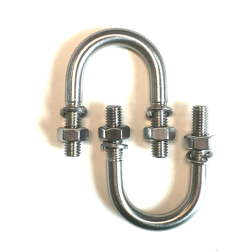 Stainless Steel U Bolts And Nuts Hot Dip Galvanized Pipe Clamp Square U Type Bolt