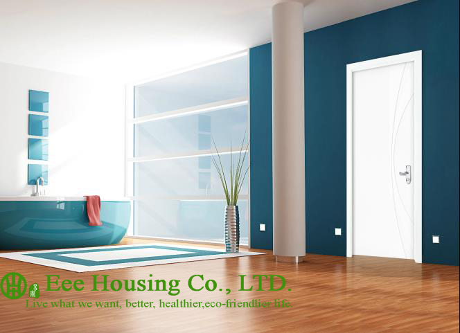 White Oak Color Timber Veneer door, For Apartment, With Frame/Hinge/Handle/Hinge
