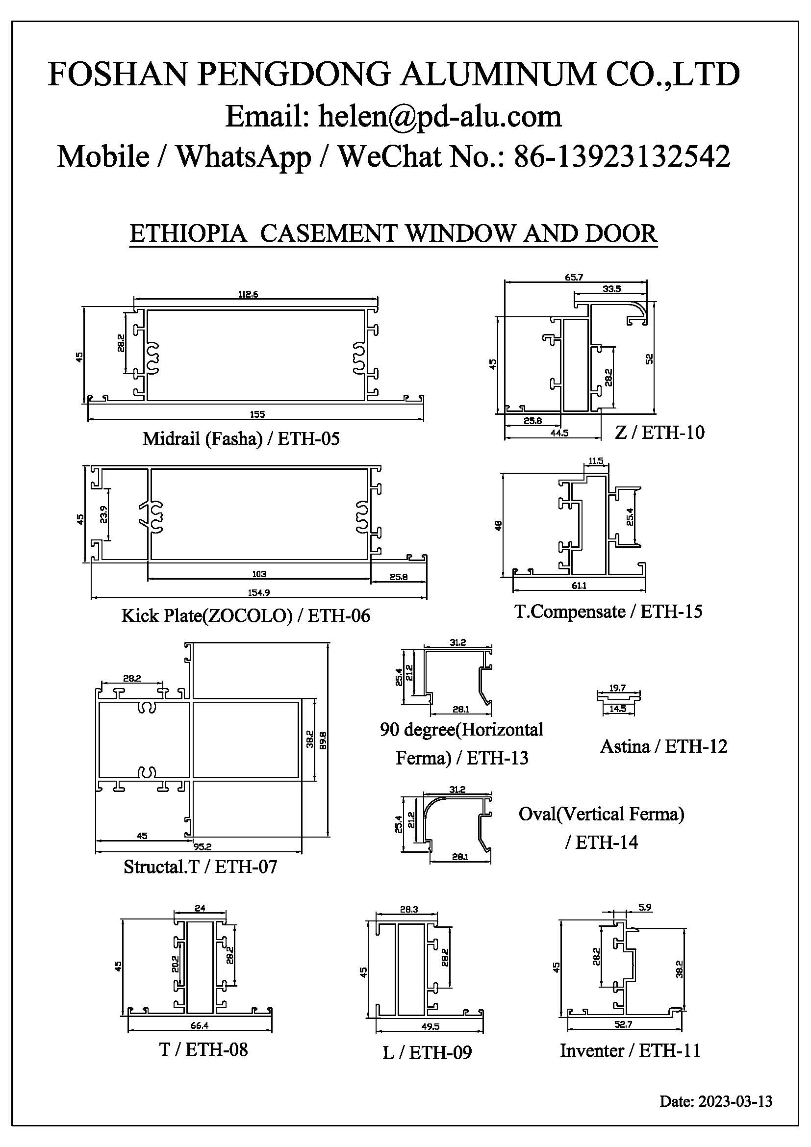 6063-T5 Aluminium Profile Transome Mellion Curtain Z Curtain L Pressure Plate Pressure Plate Cup Curtain Connector