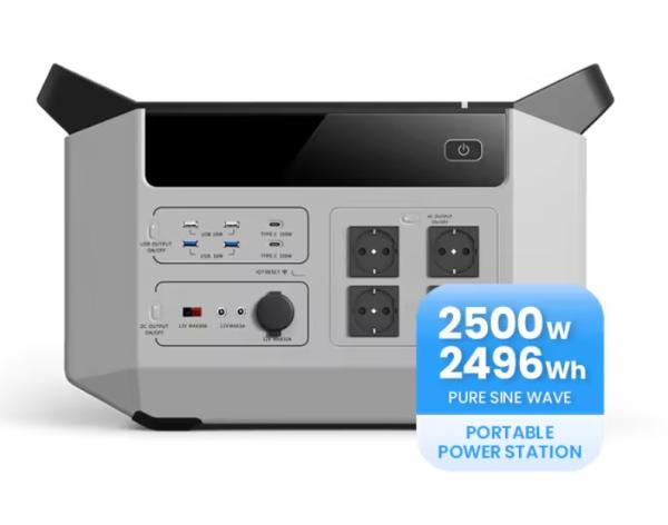 Portable Power Stations Charging Lifepo4 2500W Solar Energy Power Station 2496Wh