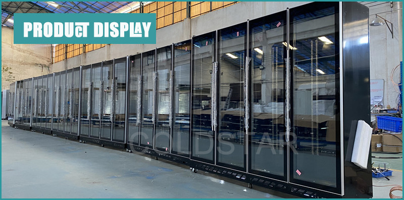 4 Glass Doors Beer Bottle Juice Cold Drink Vertical Display Beverage Showcase Cooler