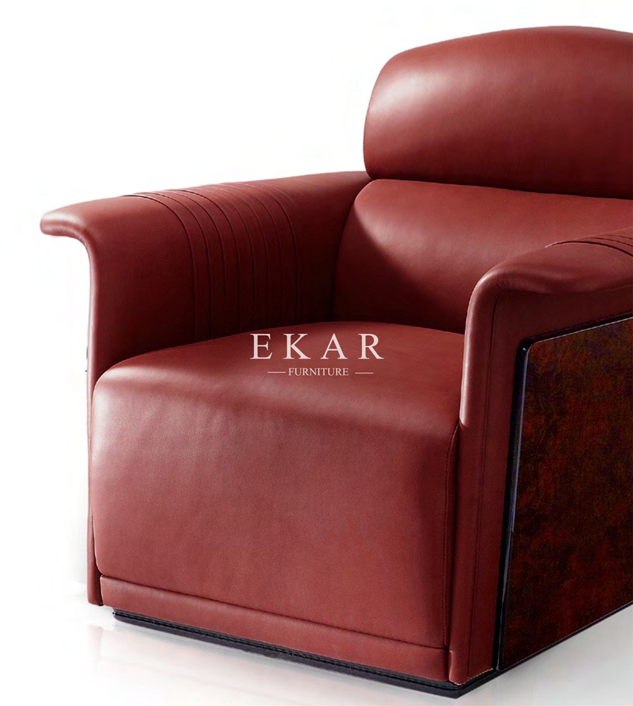 Cream And Red Colored Living Room Set Buy Leather Sofa W021SF