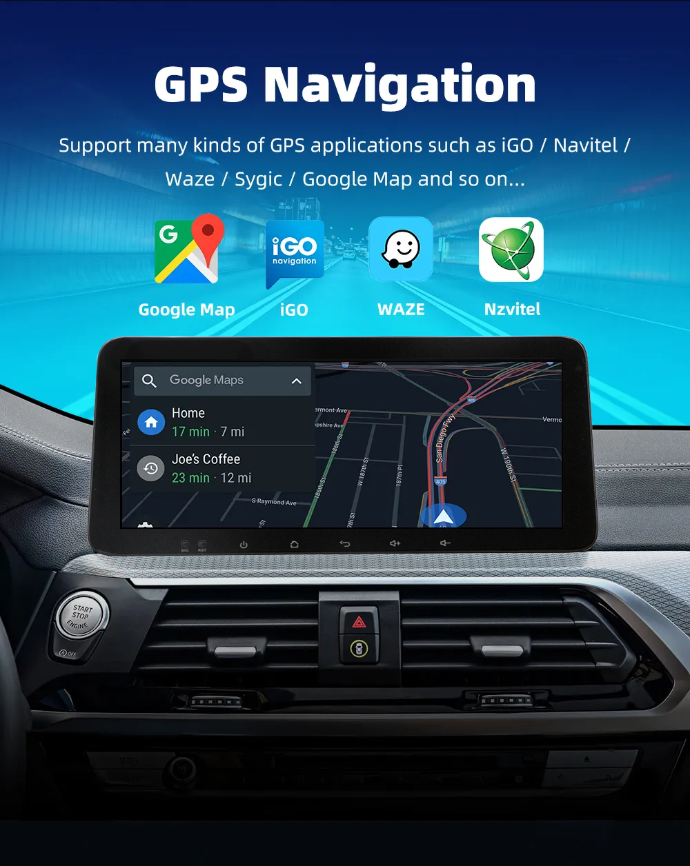 10.33 inch Universal Car Multimedia System with 4 64GB Storage and Android 11 12