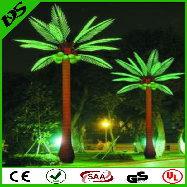 2016 Promotion China made Led artificial coconut tree, outdoor led palm tree light for dec