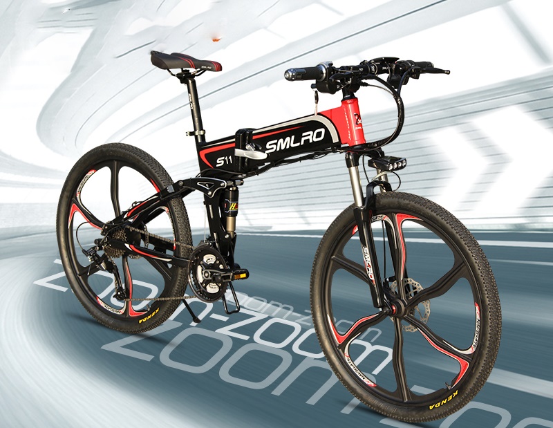 0.5KW 26 Inch Folding Electric Bike With Shimano Gear Multifunctional