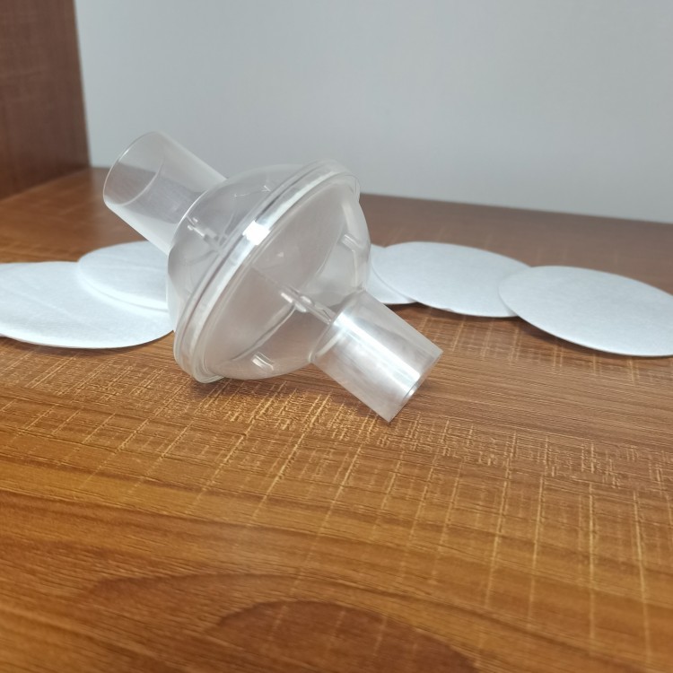 Circular Wooden Paddle HME Filtering Paper 99.99% Filtration Efficiency for Air Filtration
