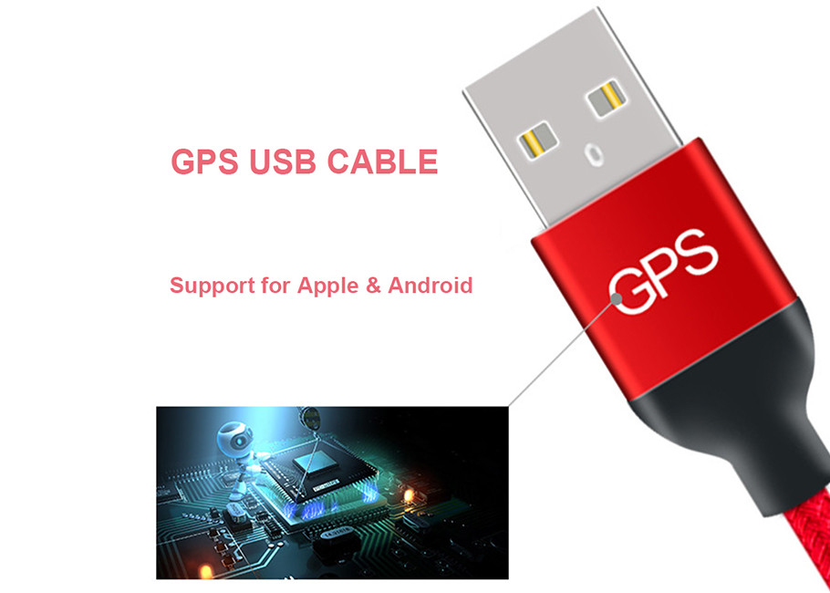 2018 new developed multifunction Intelligent GPS Positioning Data Cable GPS usb Cable For iphone