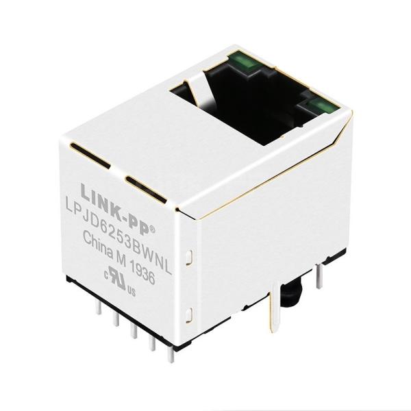 Amphenol HR871198A Compatible LINK-PP LPJD6253BWNL 10/100 Base-T Vertical T RJ45