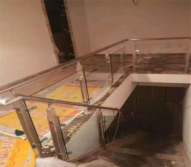 high quality factory custom stair railing design frameless Stainless Steel terrace balustrade
