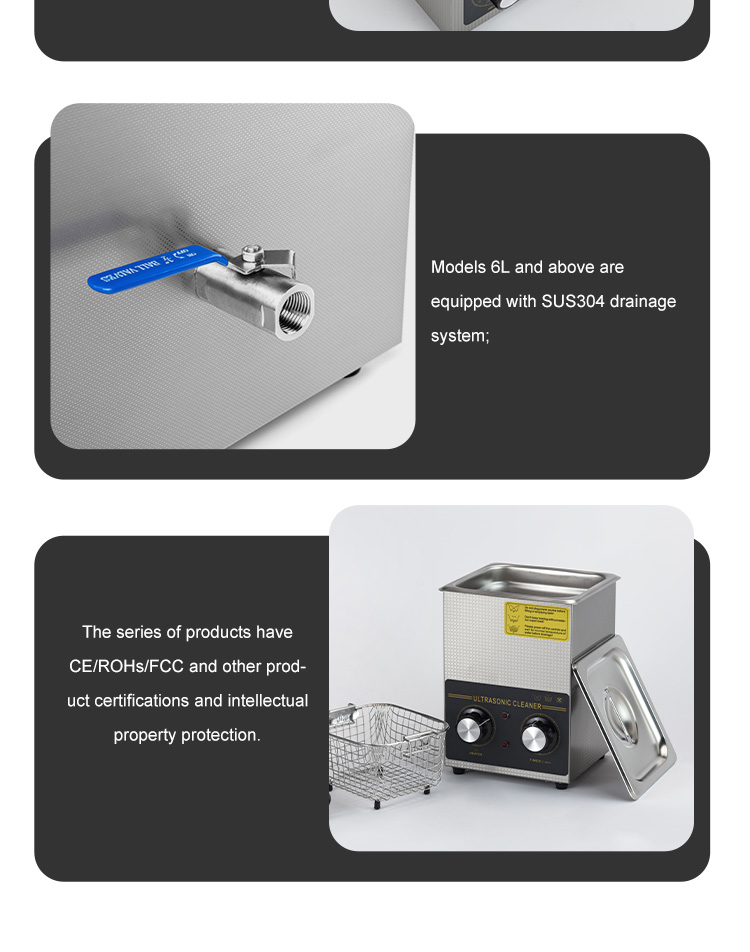 40kHz Advanced Ultrasonic Cleaner High Frequency Vibration / High Cleaning Efficiency