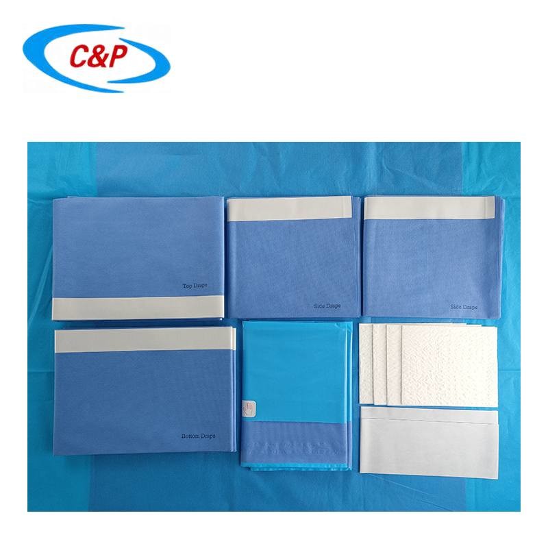 Customized Blue Surgery Drape Pack Nonwoven Custom Procedure Drapes