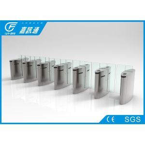 Waist Height Retractable Flap Barrier , Public Security Flap Barrier System