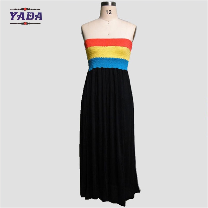Fashion summer beach strapless party dress sexy long dress women dresses casual for sale