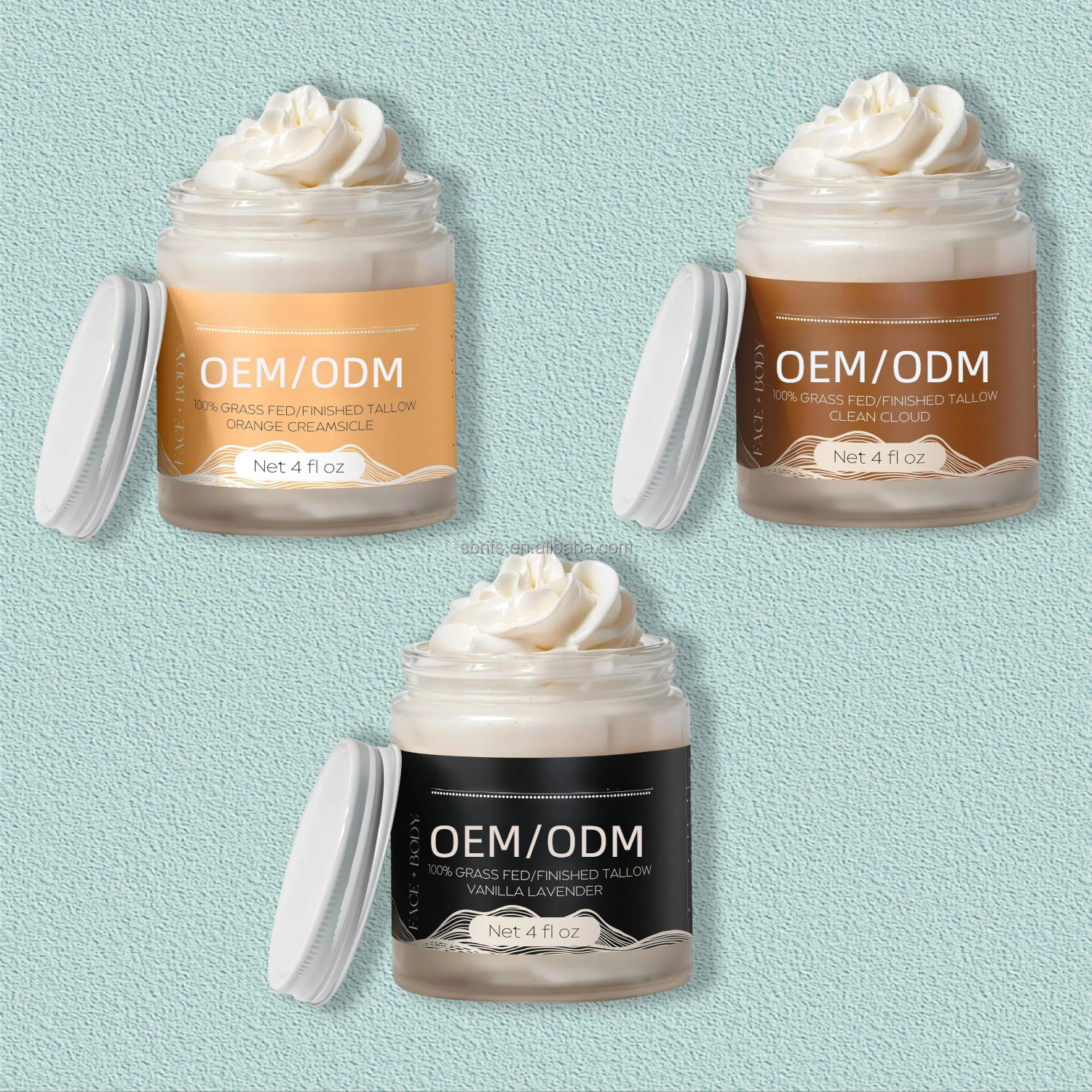 Wholesale Deeply Moisturizing Body Lotion Natural Sweet Almond Oil & Grass Fed Beef Tallow Nourishes Face Body Skin Care