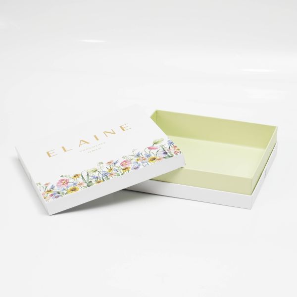 Recyclable Electronics Accessories Gift Paper Box with Custom Logo Top Bottom Lid Base Heaven Earth Cover Embossed Printing