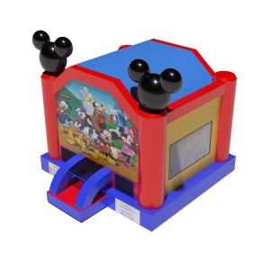 Commercial Inflatable Bounce House With Mickey Mouse Patterns