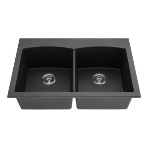 OEM Design Double Bowl Solid Surface Material Granite Composite Sink