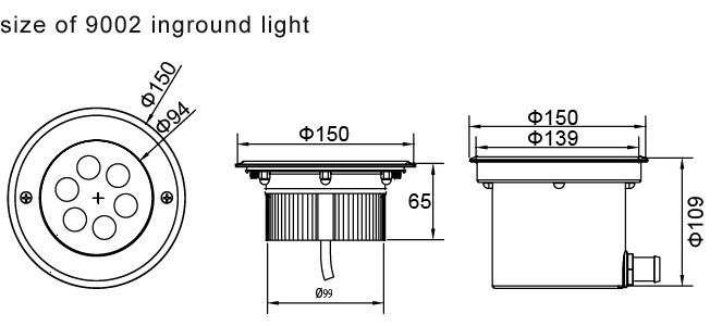 High Power Buried Ground LED Garden Light , RGB LED Inground Light IP68