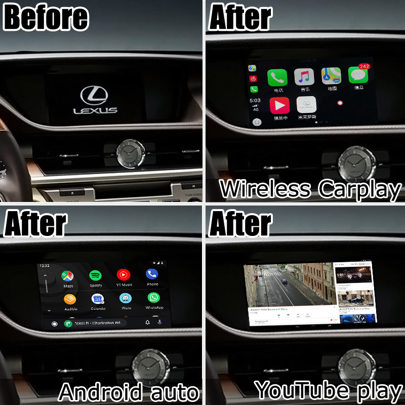 ES250 ES350 ES300h Lexus Video Interface Android auto carplay Navigation Box optional carplay and android auto