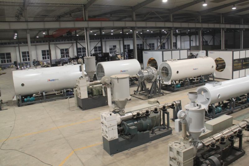 440kw HDPE Jacket Extrusion Line For PU Foaming Pre Insulated Pipe