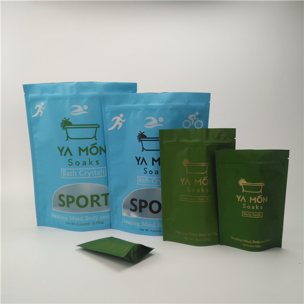 Stand Up/Doy Pack Body Scrub Bag Foil Pouch Packaging For Packing Bath Salt