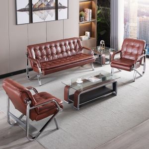 Simple Office Sofa Coffee Table Combination Set for Modern Business Meeting