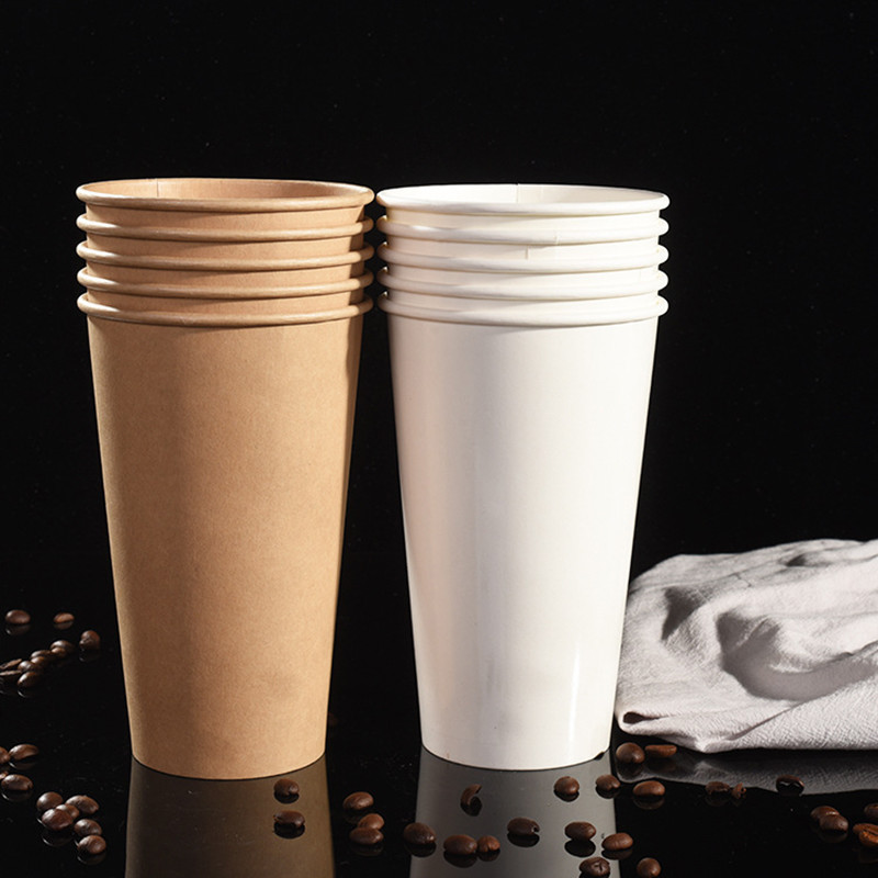 Biodegradable 14oz 22oz Custom Disposable Coffee Cups CMYK Printing