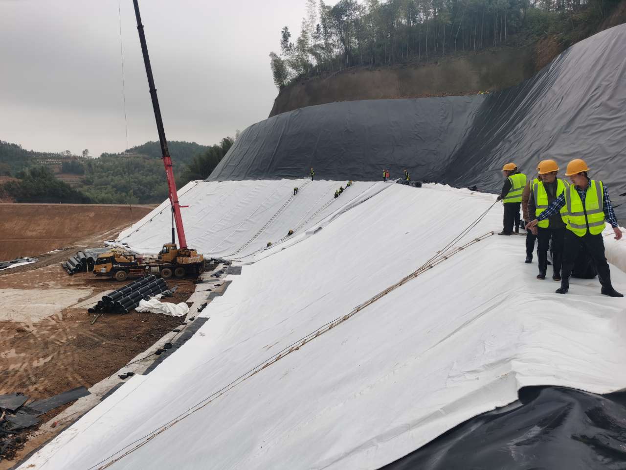 300g 400g Non Woven Geotextile For Road Landfill Needle Punched for Landfill Projects