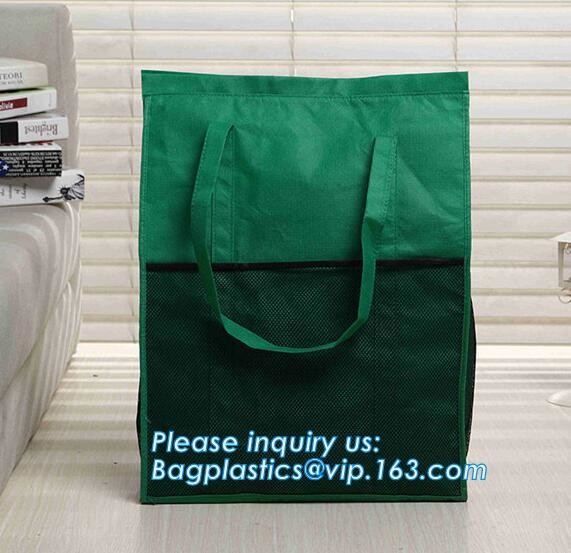 New design recycle rope handle non woven bag with eyelet, Customized printing non woven bag flat punch bag for shoes&gar