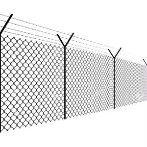 Hot Dipped Galvanized Cyclone Wire Mesh 8 Ft Chain Link Fence Roll For Sliver