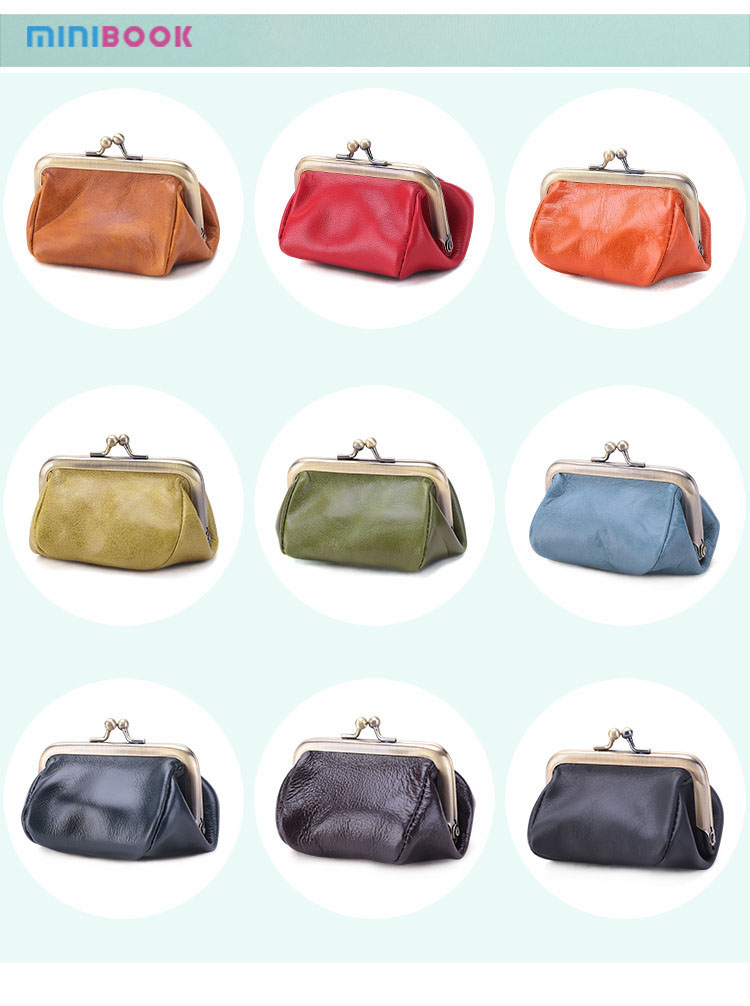 OEM ODM Acceptable Minibook Ladies Wallet With Handmade Leather And Gold Storage