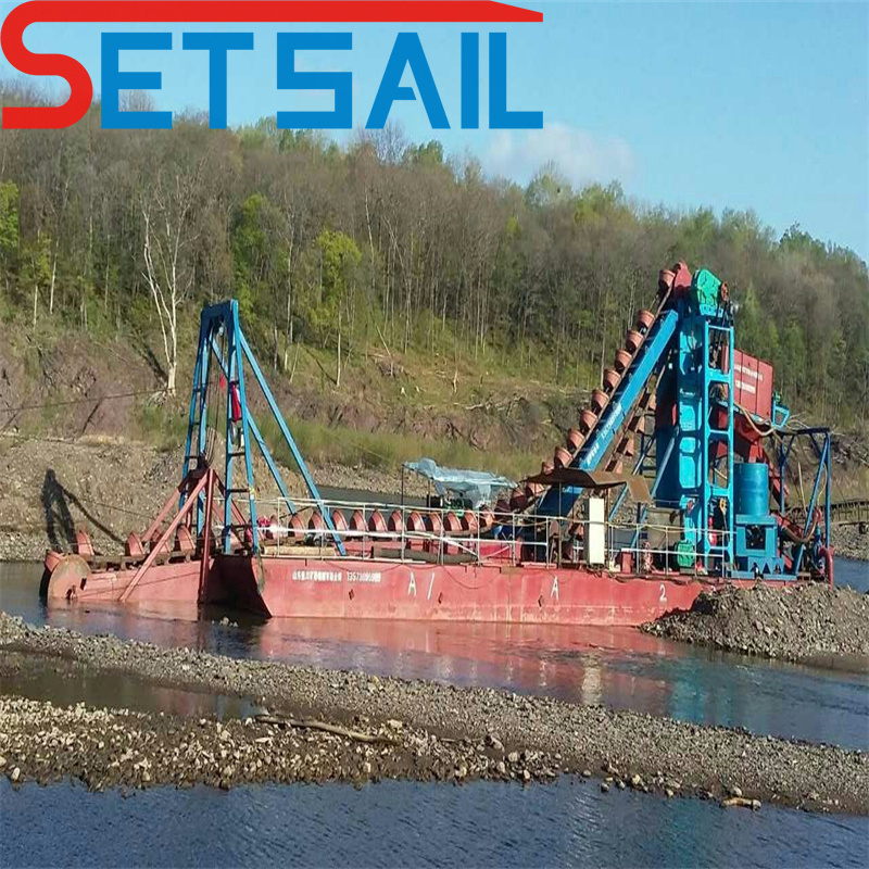 Multi-Fuction Chain Bucket Mining Dredger for River Sand and Gold