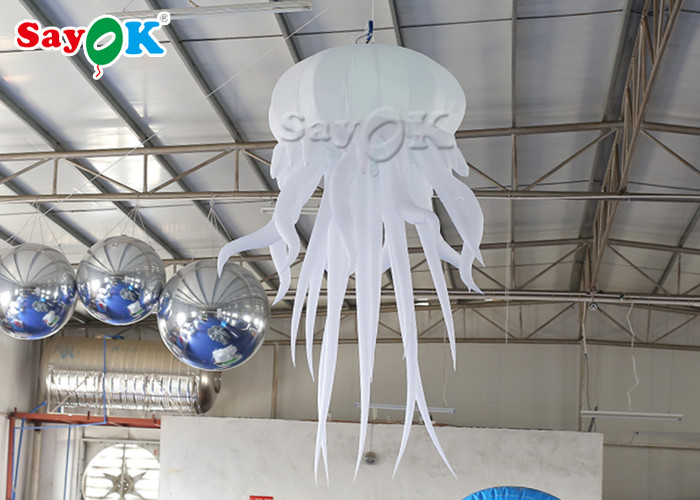 2M LED Color Changing Inflatable Hanging Jellyfish Decor For Home / Bar / Concert