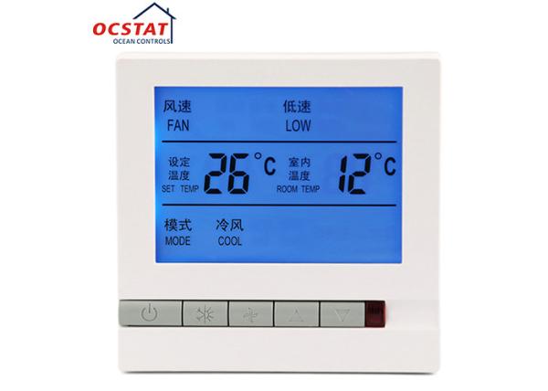LCD Display Non Programmable Thermostat , FCU Room Central Air Conditioning
