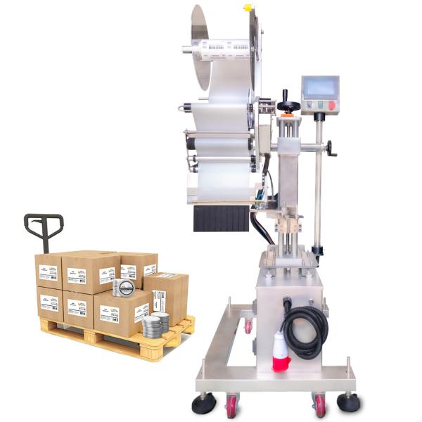 Ym320 Automatic Carton Box Two Sides Sticker Corner Sealing Machine Plastic