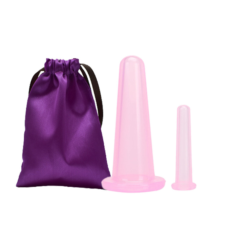 4 Pcs Anti Cellulite Cup Medical Soft Cups Silicone Cupping Jars Facial Massager