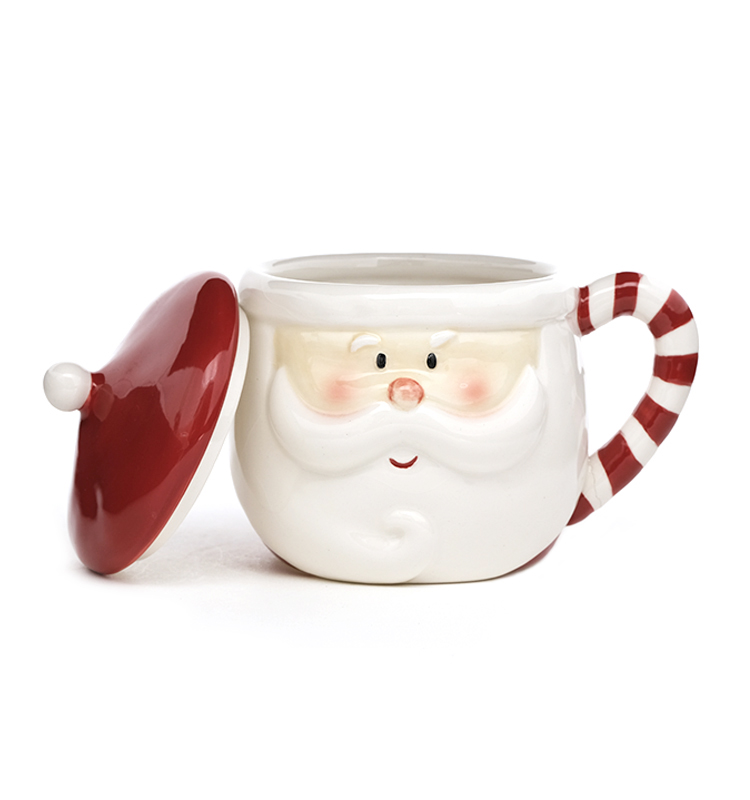 Christmas 3d Mug Santa Shaped Ceramic Santa Coffee Christmas Gift Hand Painting Santa Claus Mug Porcelain Mugs