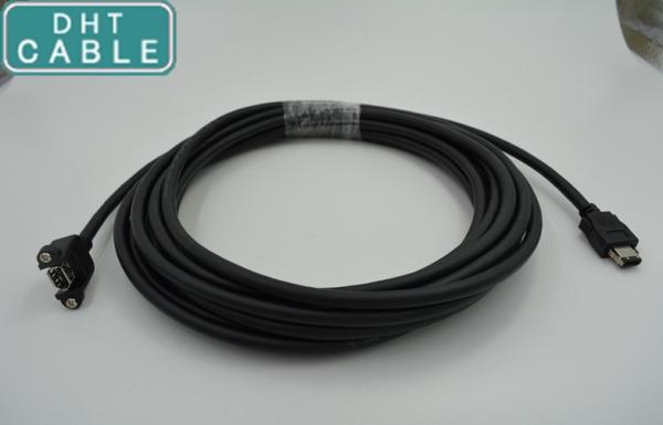 6 Pin Cover Panel Mount 1394 Firewire Cable 1394A Male To 1394A Female With