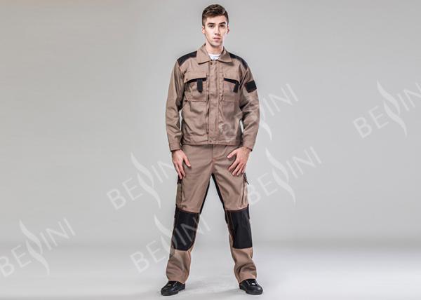 Durable Polycotton Blended Protective Safety Clothing Contrast Jacket Trousers