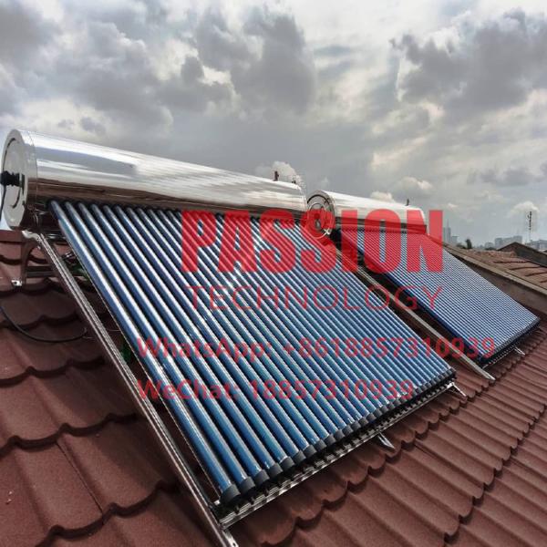 Inclined Roof Stainless Steel Solar Water Heater 304 Presssure Solar Water