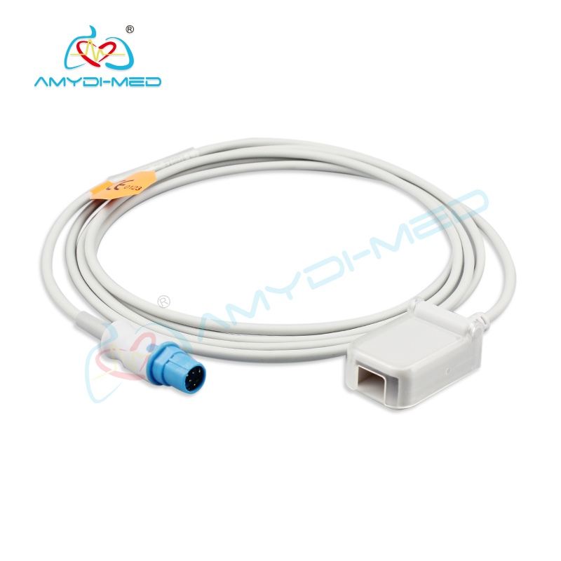 TPU SpO2 Adapter Cable CE Certification And Gray Reusable Sensor spo2 extension cable