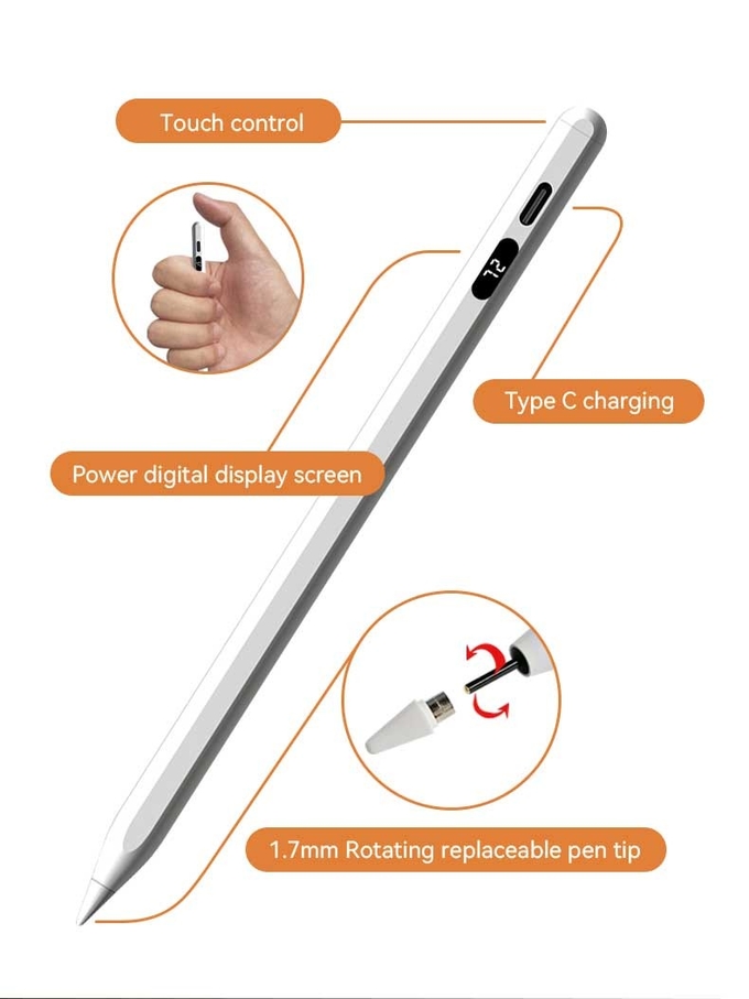 Smoothly Using Aluminum Stylus Pen Smart Screen Use Write Note Draw