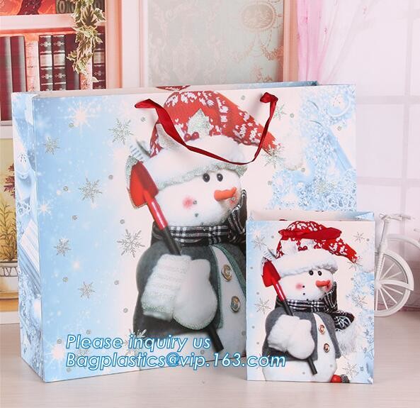 Luxury paper bags with handles Different Sizes,250gsm art paper shopping carrier bag custom printing with handle rope