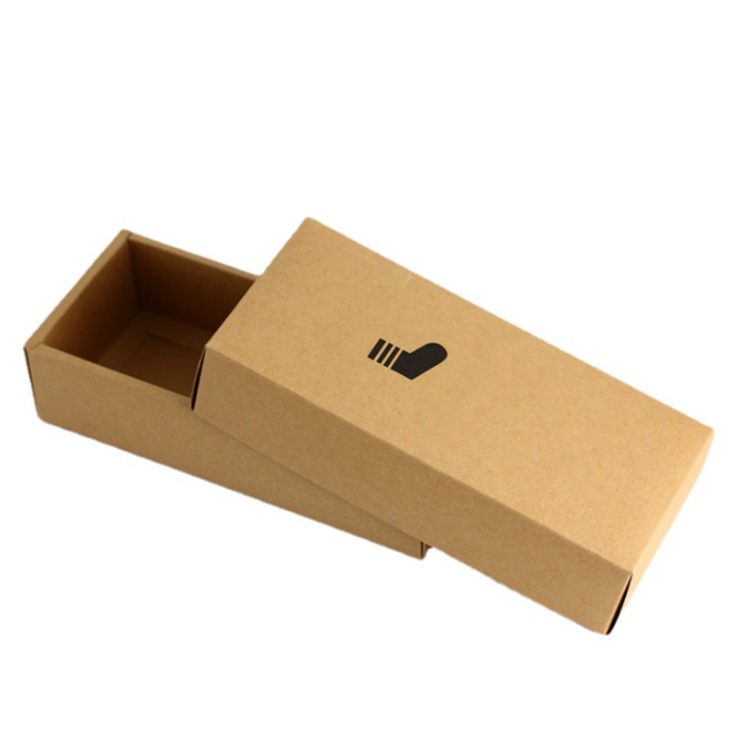 Customized Printing Folding Recycled Kraft Box Rectangle For Jewelry Socks Packaging