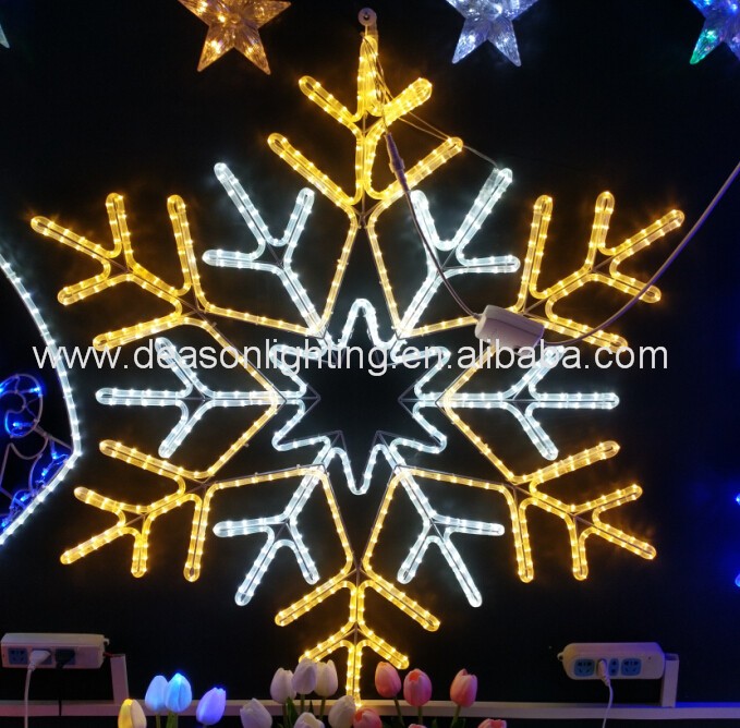 led christmas snowflake rope light