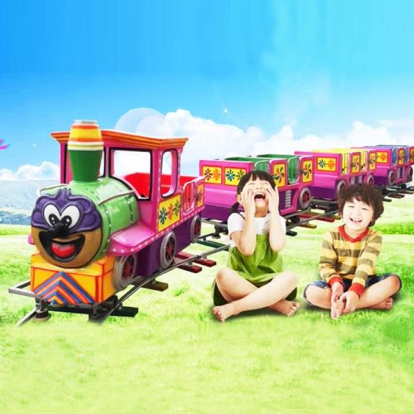 Children's large track small train amusement equipment indoor small train square