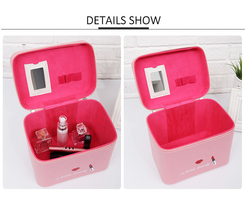 Makeup Cartoon Printing Large PU Cosmetic Bag