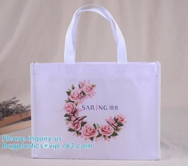 Hot Sale Promotional Tote Plastic Gift Shopping Non Woven Bag for Women,