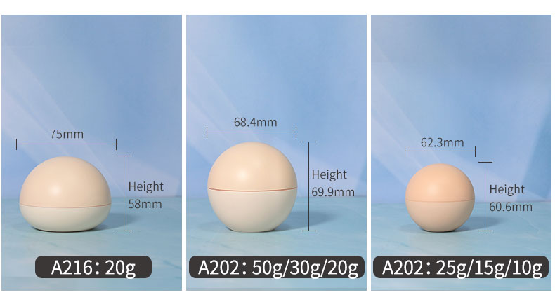 Round Shape 50ml Cosmetic Bottles Customized PETG Cream Jar Skincare Packaging With SCREW CAP