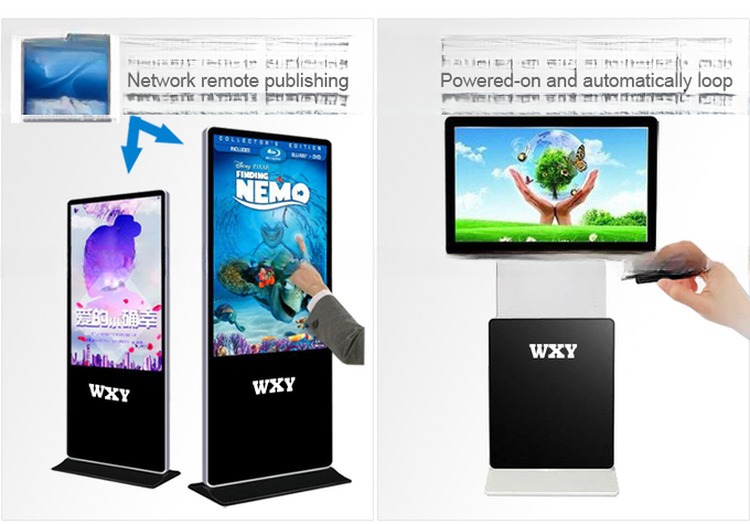 43" inch floor standing touchscreen display with Android Linux Win10/11 OS all-in-one PC